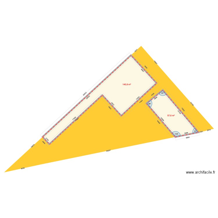 625 Coussette (cadastre). Plan de 2 pièces et 198 m2