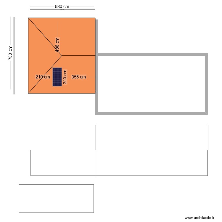 maison aix. Plan de 1 pièce et 72 m2