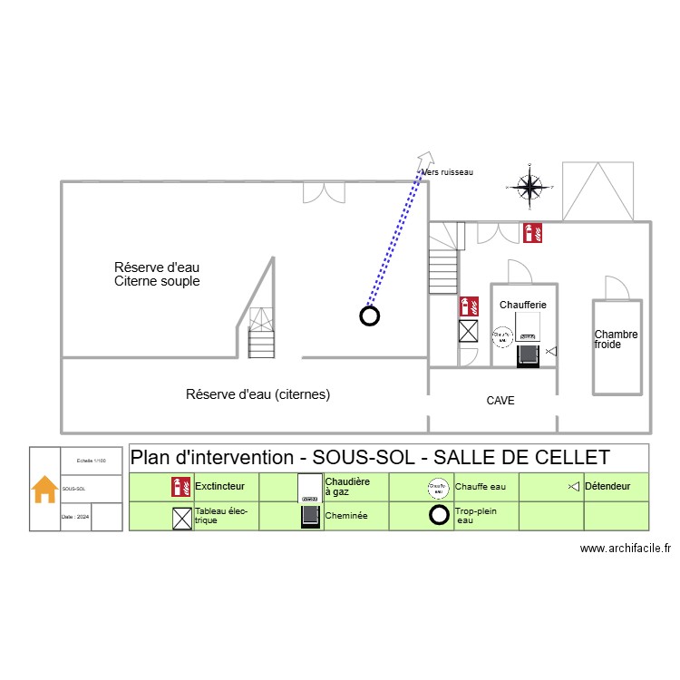 Sous-Sol Fin. Plan de 4 pièces et 162 m2