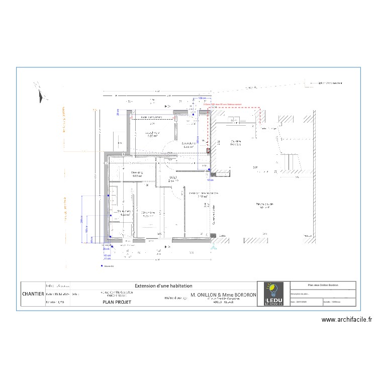 Plan résa Onillon Bordron. Plan de 0 pièce et 0 m2