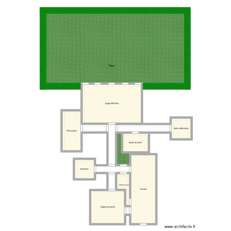 plan SPA. Plan de 10 pièces et 162 m2