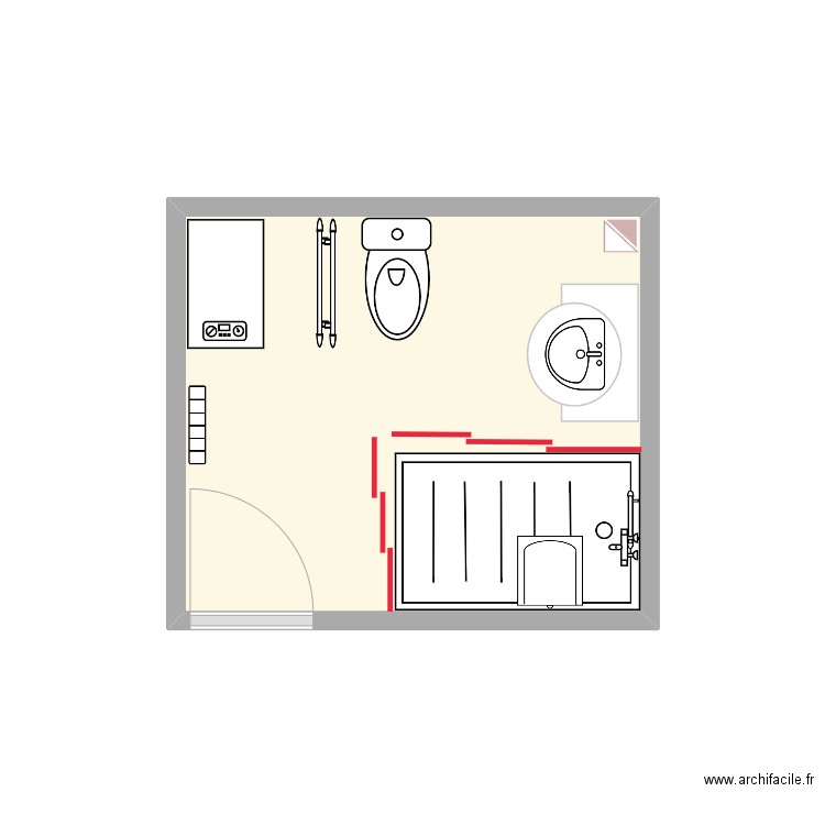 Projet_STEIB. Plan de 1 pièce et 6 m2