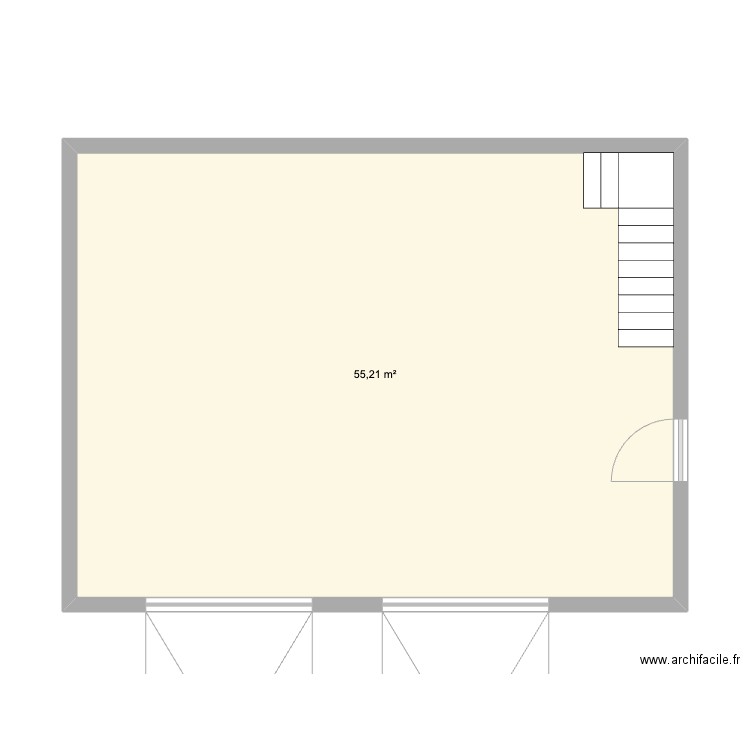 Garage. Plan de 1 pièce et 55 m2