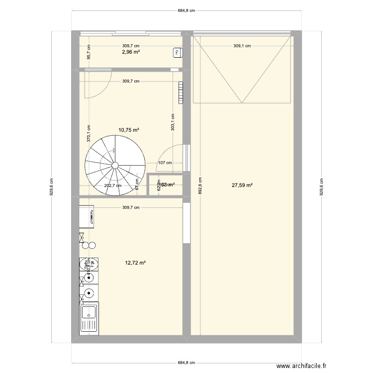 Plan plomberie. Plan de 17 pièces et 163 m2