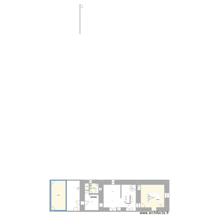 beauregard. Plan de 4 pièces et 53 m2