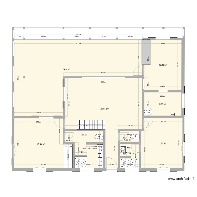 39 ADR STF. Plan de 9 pièces et 118 m2