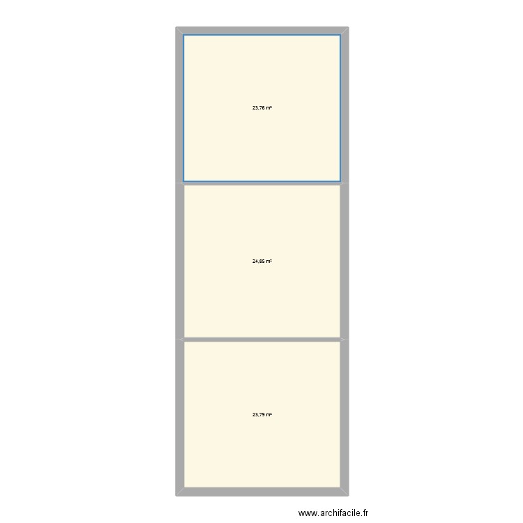 IDEE3. Plan de 3 pièces et 72 m2