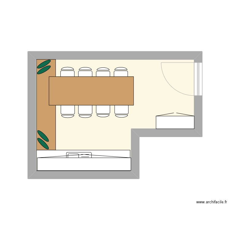 Claris Clinic. Plan de 1 pièce et 15 m2