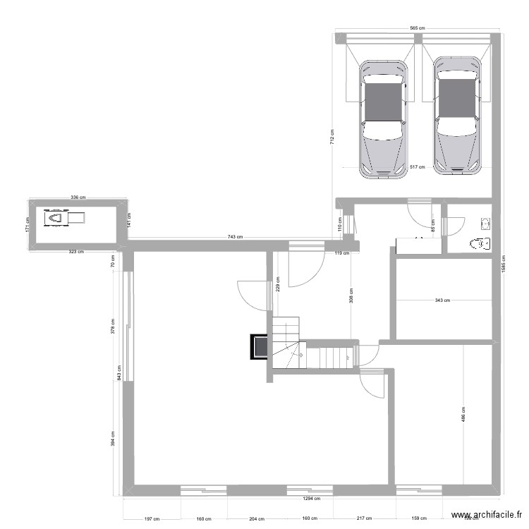 Plan d'ensembble Waterloo. Plan de 1 pièce et 4 m2