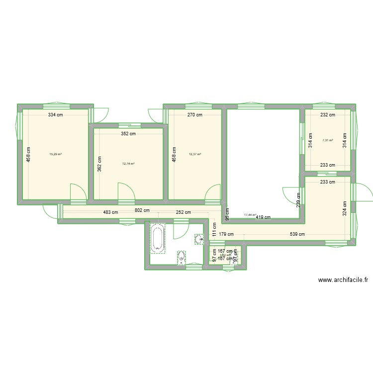 House Chryssopolitissa - Modified. Plan de 6 pièces et 67 m2