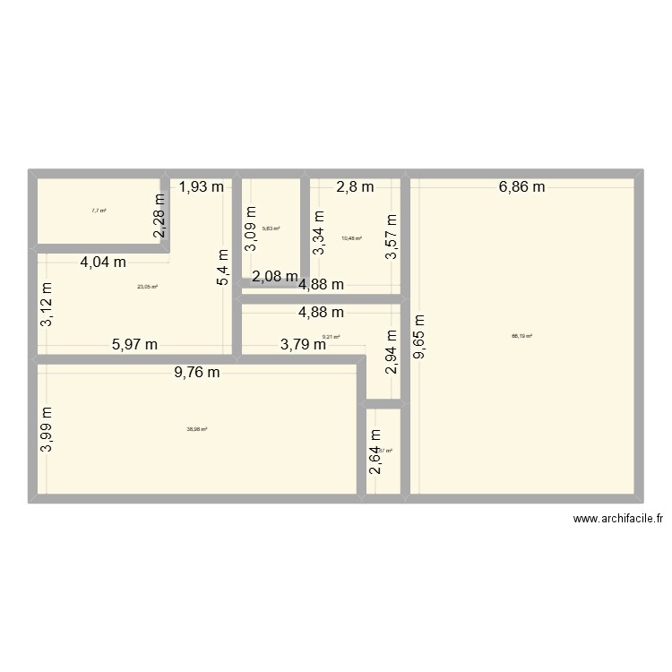 PLAN BOROGO 2024. Plan de 8 pièces et 164 m2