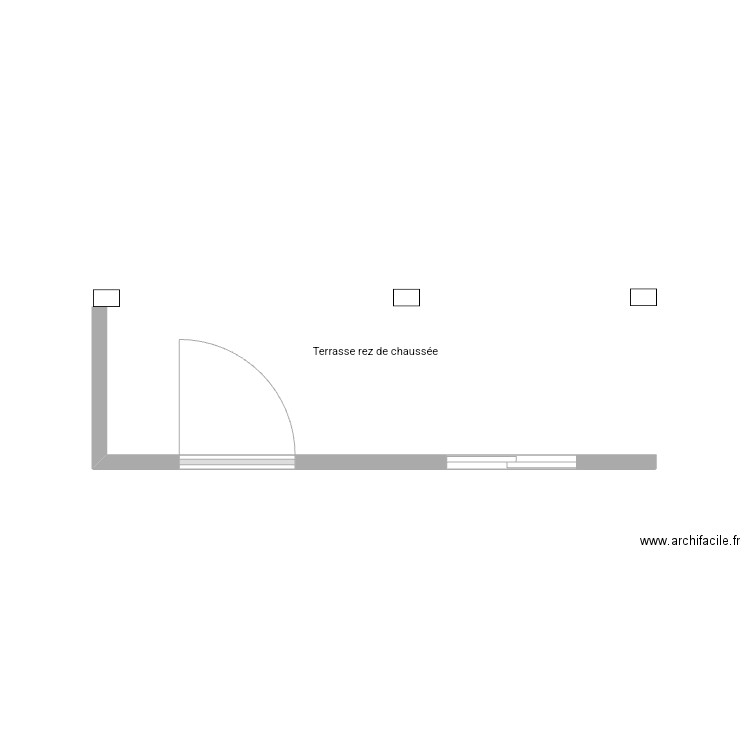 Terrasse rez de chaussée . Plan de 0 pièce et 0 m2