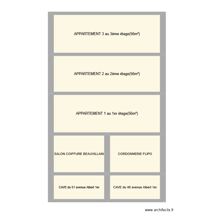 PLAN DE COUPE VALENCIENNES 2. Plan de 7 pièces et 103 m2