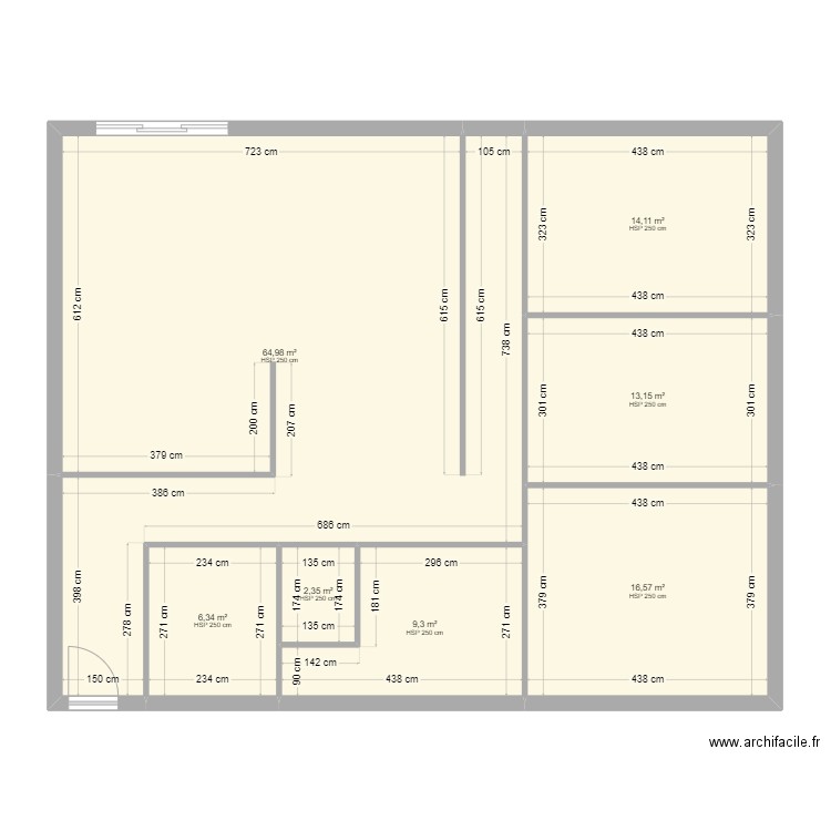 mirzet. Plan de 7 pièces et 127 m2