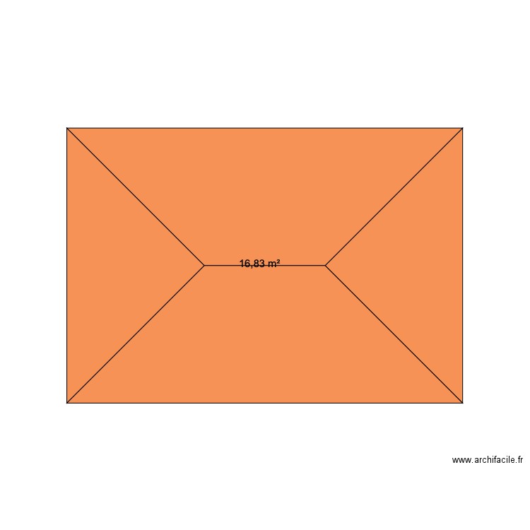 abri n1. Plan de 1 pièce et 17 m2