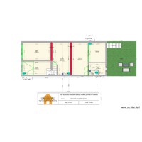 plan du rez de chaussé réseaux d'eaux pluviale et toilettes.