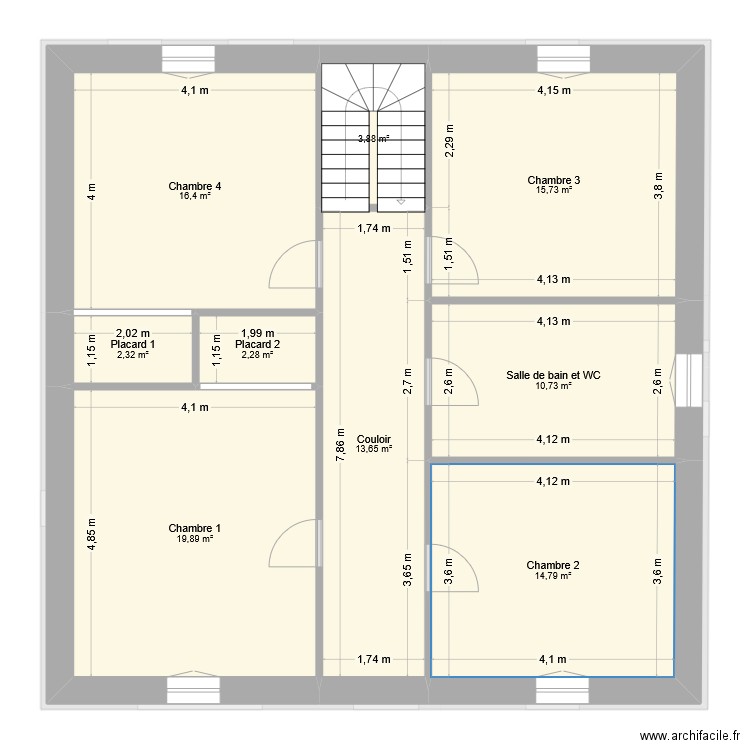 M Maitre . Plan de 17 pièces et 196 m2