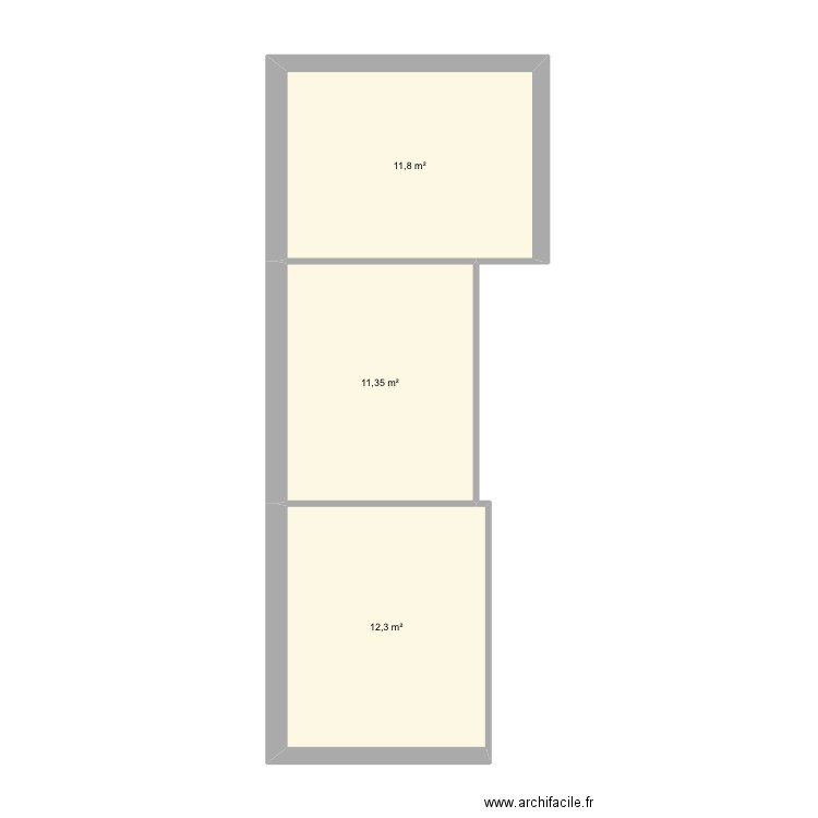 Maison neuve. Plan de 3 pièces et 35 m2