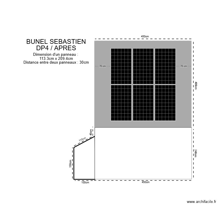 BUNEL SEBASTIEN dp4. Plan de 2 pièces et 19 m2