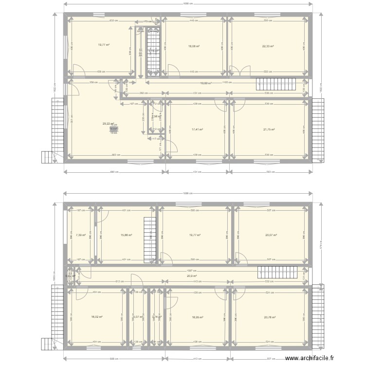 Boyreau. Plan de 21 pièces et 300 m2