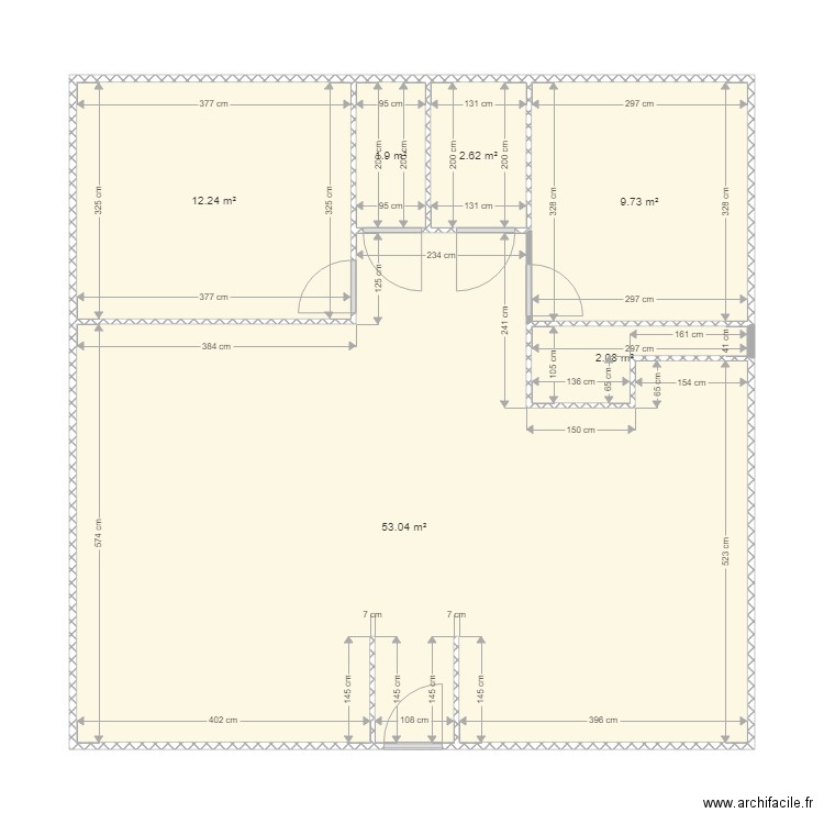 APPARTEMENT SULLY. Plan de 6 pièces et 82 m2