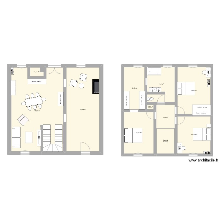 Cruas RdC. Plan de 11 pièces et 164 m2