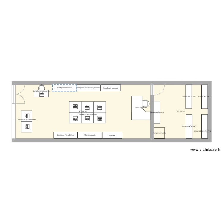 TD INFOPLUS. Plan de 2 pièces et 56 m2