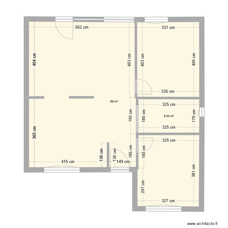 Verdier - Maison 3. Plan de 2 pièces et 75 m2