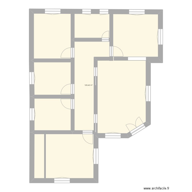 maison. Plan de 1 pièce et 120 m2