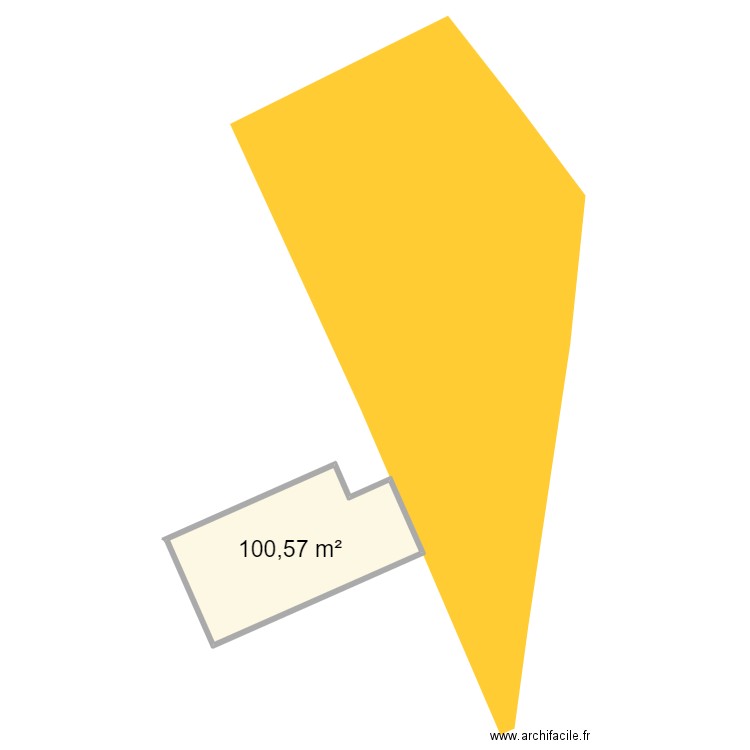 les salces. Plan de 1 pièce et 101 m2