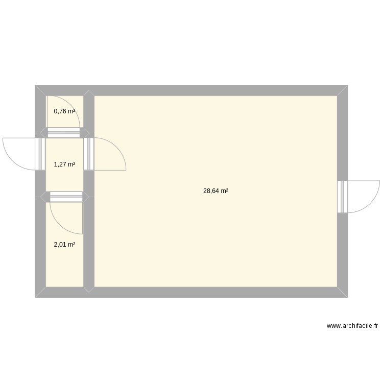 test cressy 2. Plan de 4 pièces et 33 m2