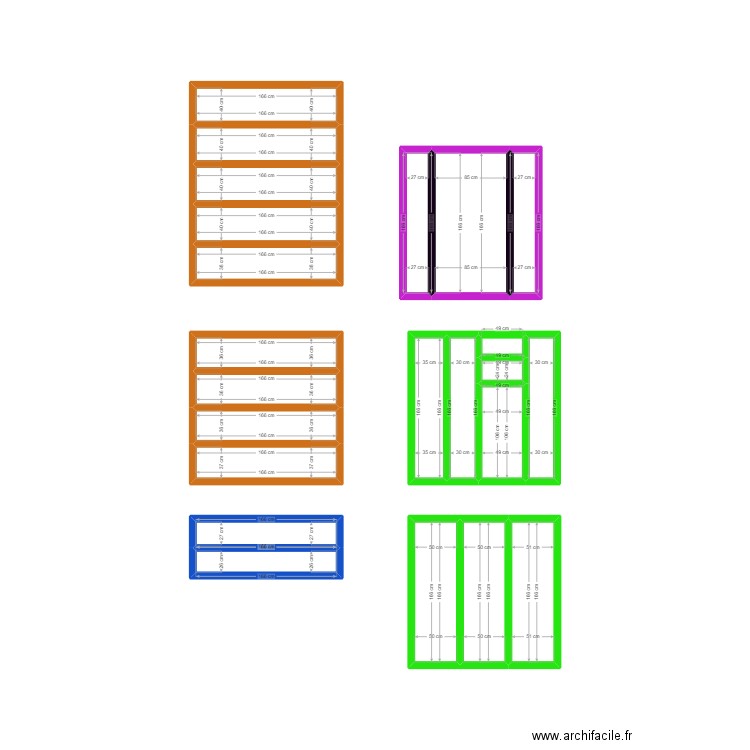 abri. Plan de 23 pièces et 14 m2