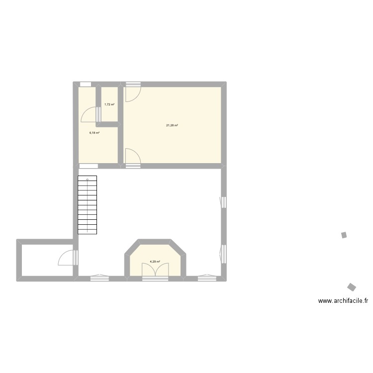 Moulin de la Tour. Plan de 4 pièces et 33 m2