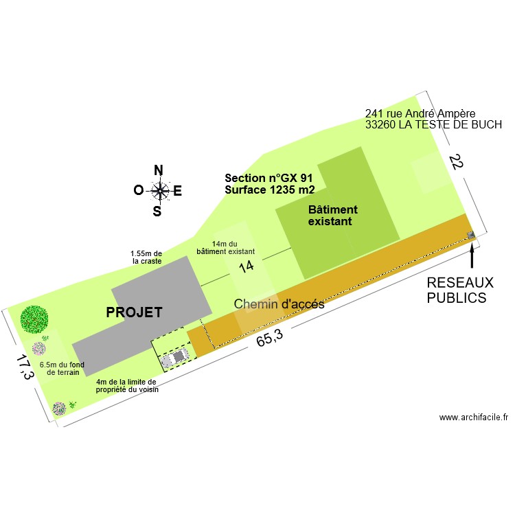 PCMI 2 : Plan de masse. Plan de 0 pièce et 0 m2