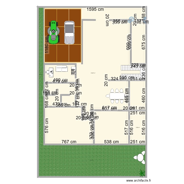 TAGOURA 1. Plan de 2 pièces et 332 m2