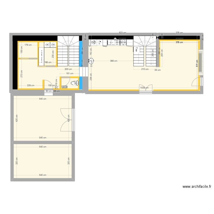 GERM. Plan de 6 pièces et 126 m2