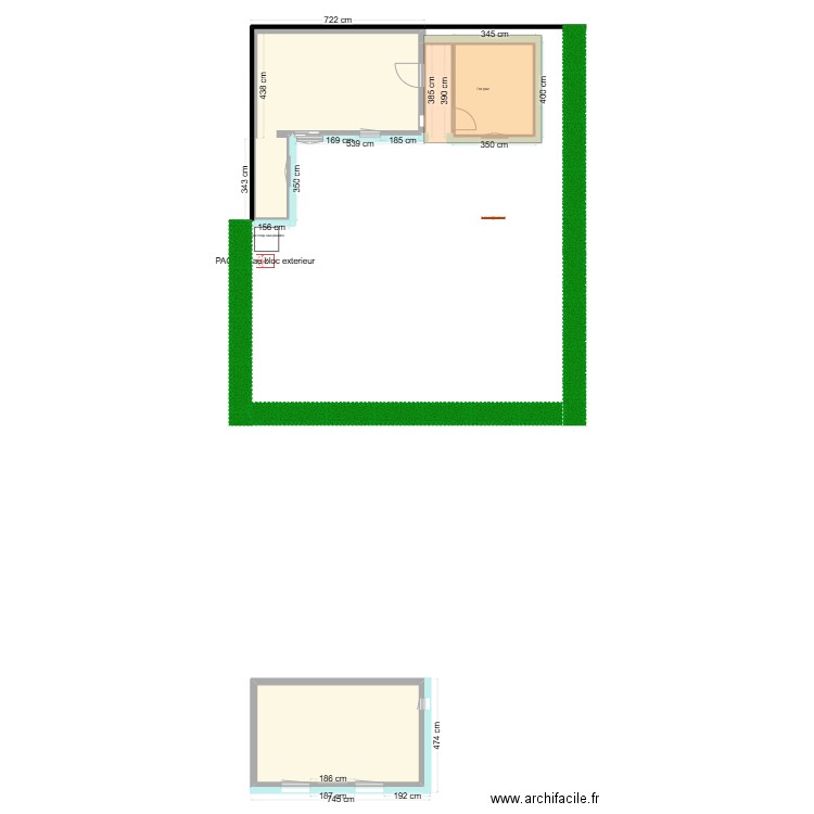 PROJET FLOIRAC. Plan de 3 pièces et 73 m2