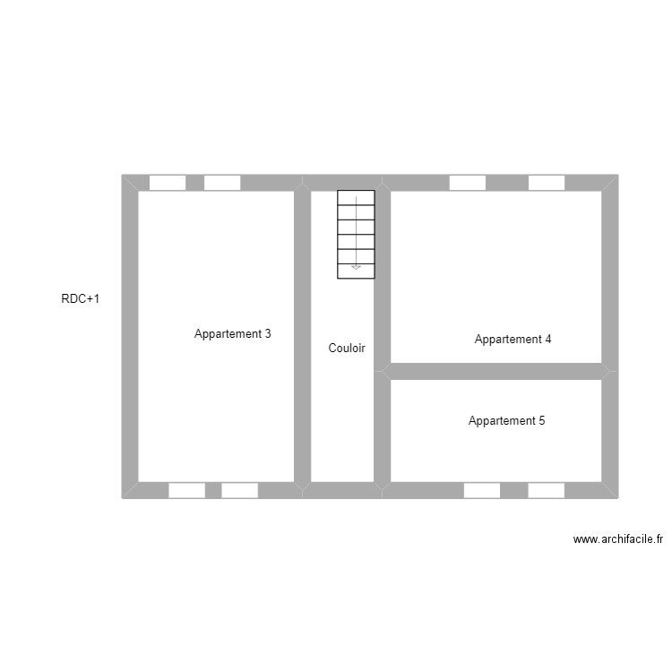 AUPM UNION TURCO. Plan de 4 pièces et 33 m2