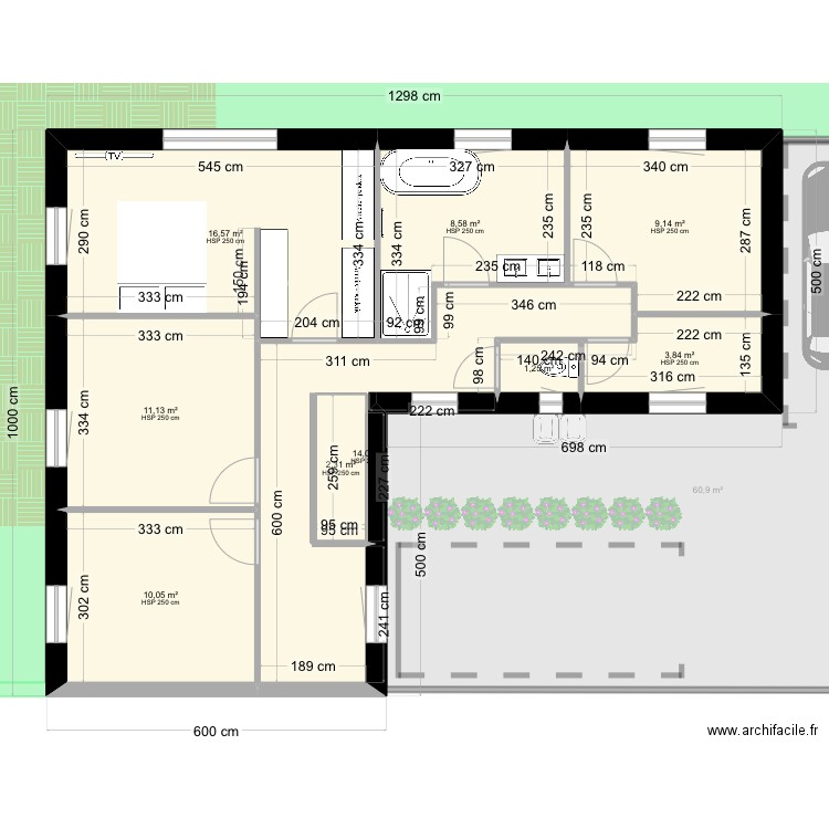 Marie/Matt essais. Plan de 15 pièces et 407 m2