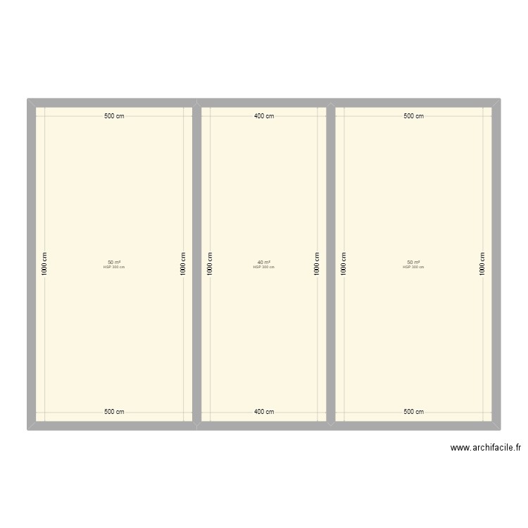 poulailler 14m. Plan de 3 pièces et 140 m2