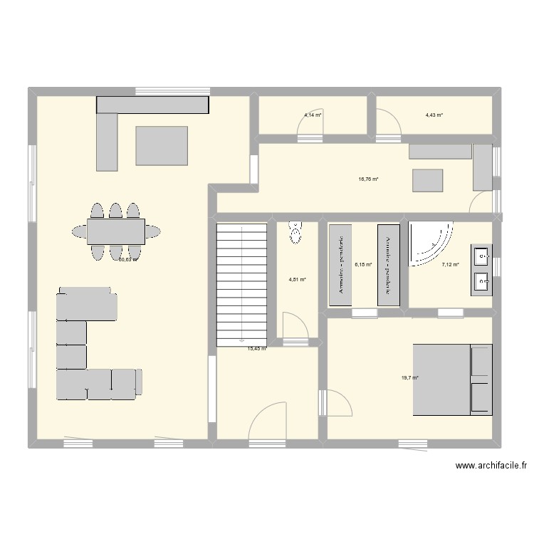 BERAT. Plan de 9 pièces et 139 m2