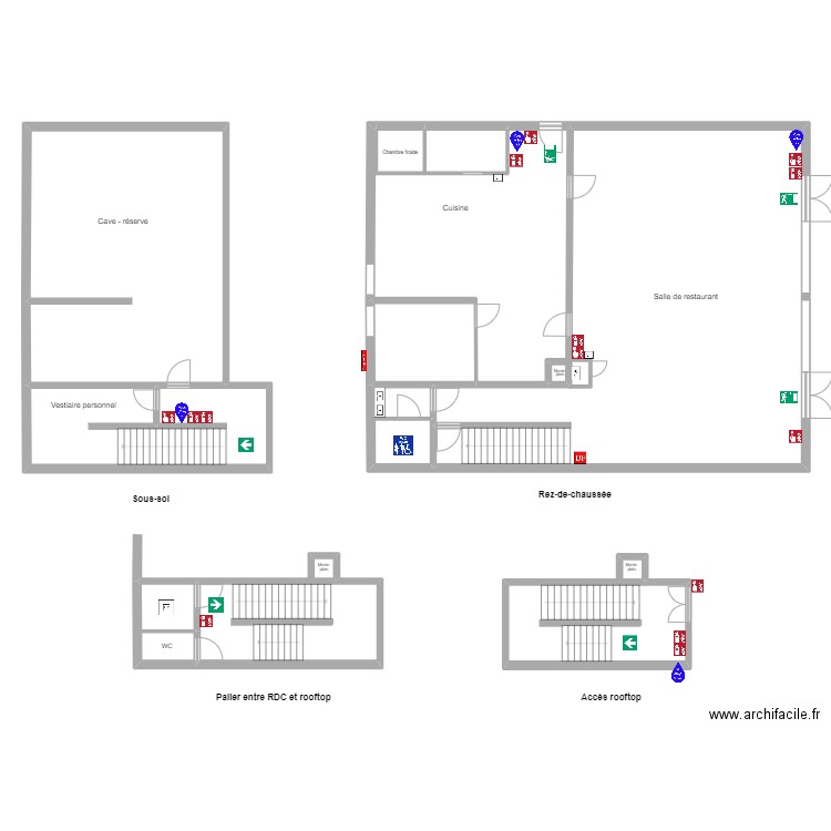 Restaurant Le Bouchon V2. Plan de 11 pièces et 361 m2