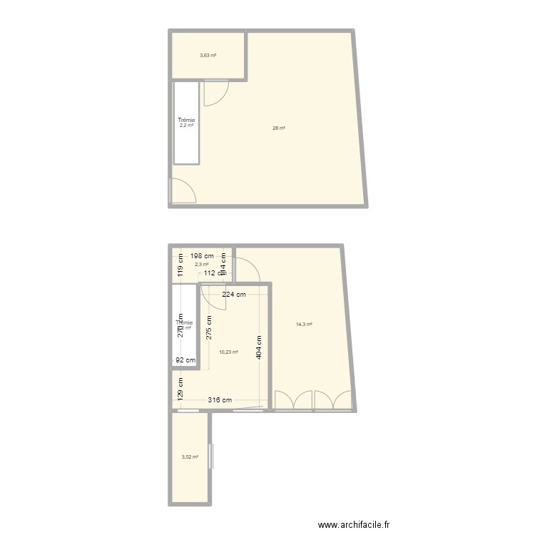 CigogneAV93. Plan de 8 pièces et 66 m2