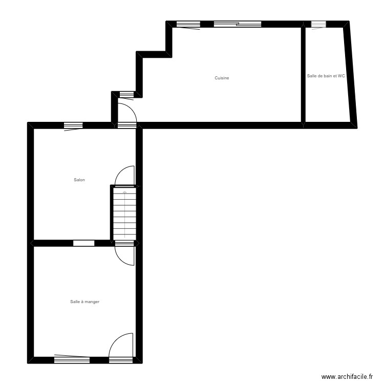 Plan rdc neuville quartier saint hubert. Plan de 5 pièces et 73 m2