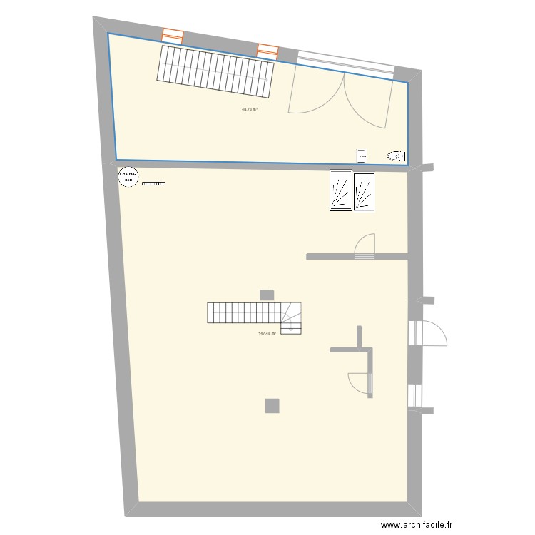 Plan maison andenne étage. Plan de 2 pièces et 196 m2