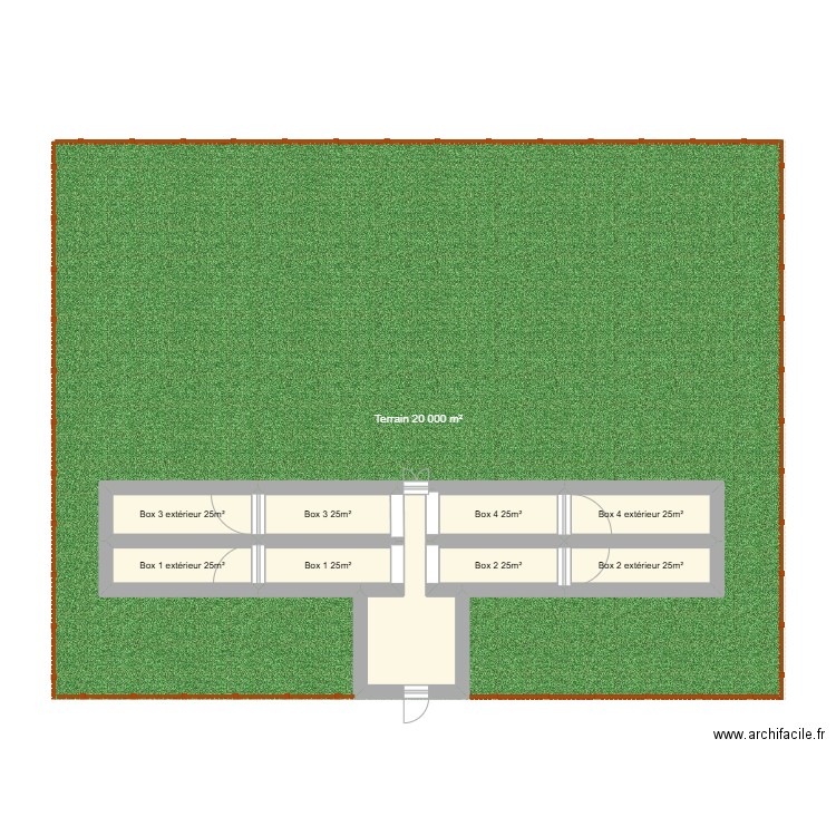 Plan Pet. Plan de 9 pièces et 19 m2