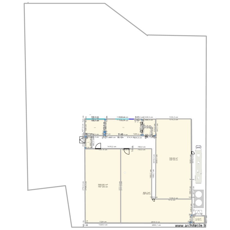 montigny. Plan de 10 pièces et 1403 m2