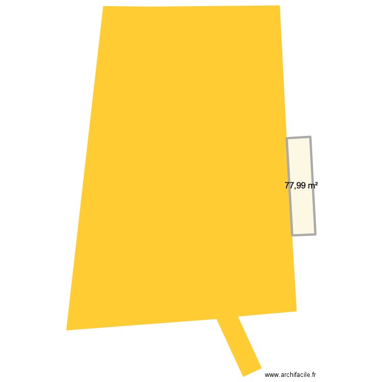 Cadastre. Plan de 1 pièce et 78 m2