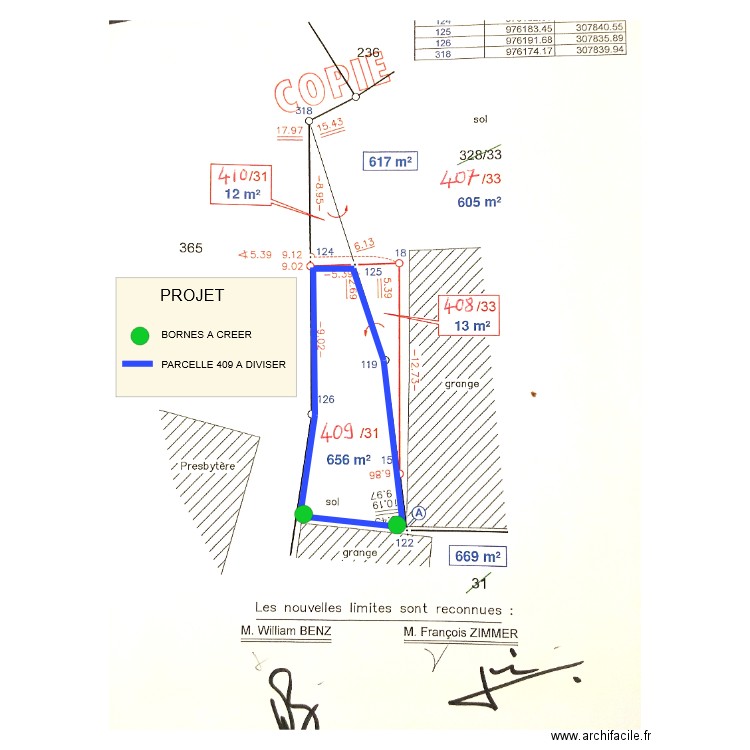 DECOUPE PARCELLE STEINBRUNN. Plan de 0 pièce et 0 m2