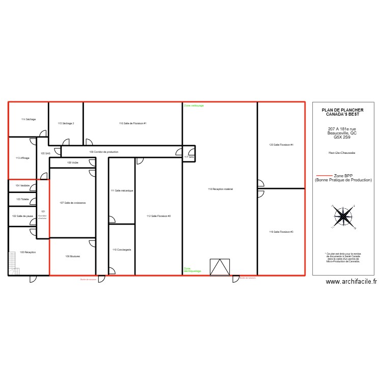 rez-de-chaussée beauceville. Plan de 23 pièces et 771 m2